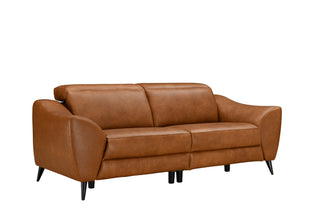 abby electric recliner sofa stylish top grain leather design