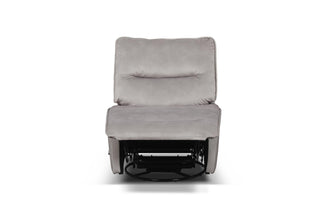 Gray recliner chair on a white background