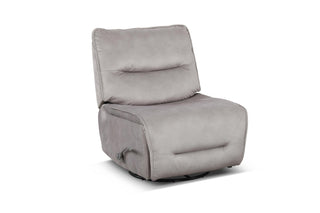 Gray recliner chair on a white background