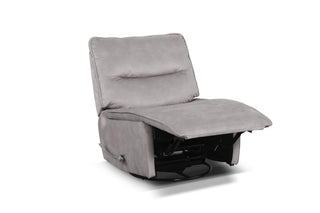 Gray recliner chair on a white background