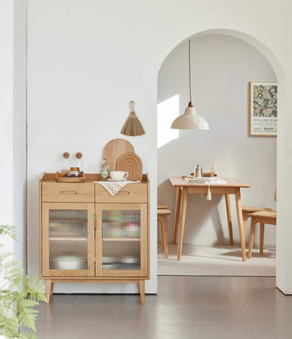 almer sideboard with elegant glass doors