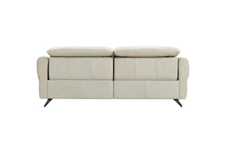 Beige sofa backview on a white background