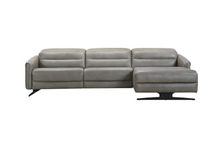 Gray sectional sofa on a white background