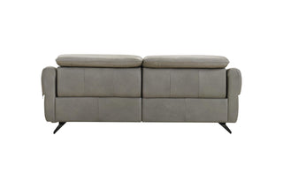 Gray sofa back view on a white background