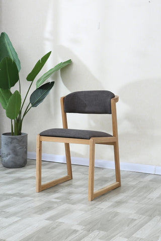 andres light wood dining chair oak grey