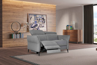 anson electric recliner sofa with top grain leather upholstery