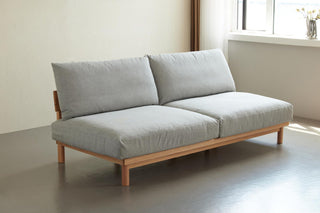 anzio armless sofa side view wide