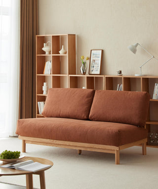 armless anzio sofa two cushions