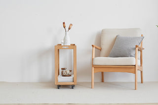 arte solid oak utility table