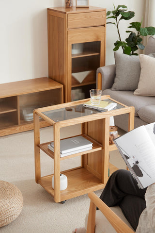 arte table with glass top removable tray