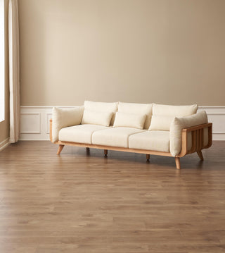 beige fabric zuri japandi sofa