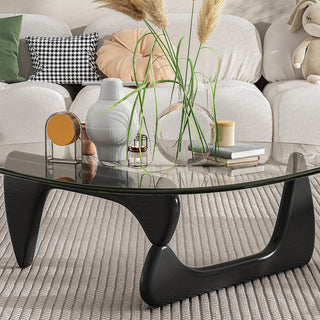 berga glass coffee table contemporary look