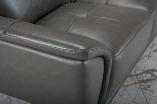 best dark grey leather sofa gina