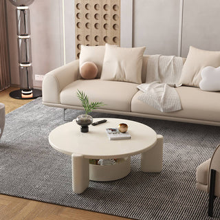 bree wooden round coffee table with storage