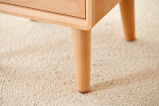 bronte oak wood nightstand drawers