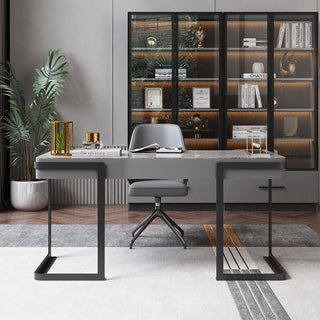caesar modern office desk stone top