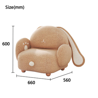 calo plush bunny kids armchair dangling ears