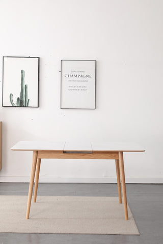 carlo extendable wood dining table adjustable size