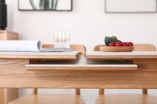 carlo extendable wood dining table innovative mechanism