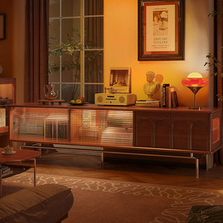 cate storage mid century modern tv console