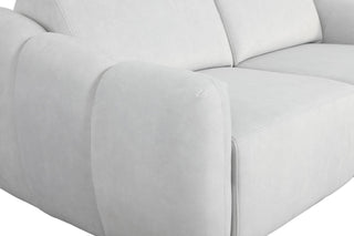 Gray sofa with a focus on texture and color.