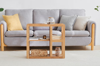 chic arte table oak wood glass