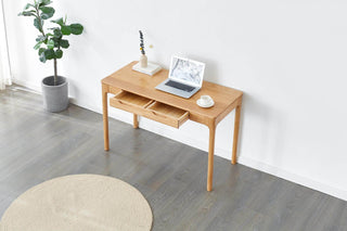 chic girona study desk wooden oak