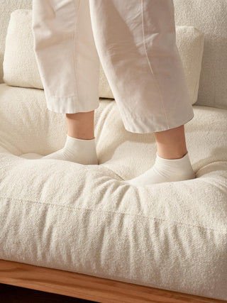 chic sol two seater oak sofa