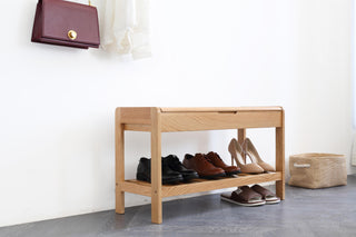 christa shoe storage bench side view