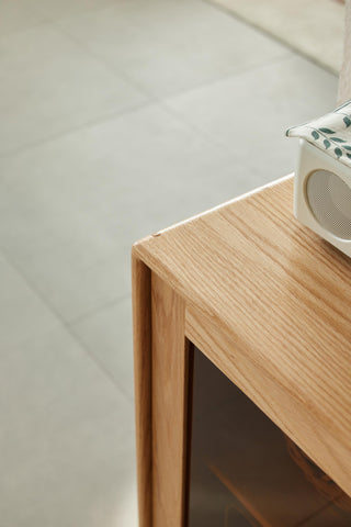 classic melfi sideboard cabinet oak glass