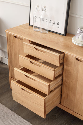 classic sierra sideboard cabinet oak finish