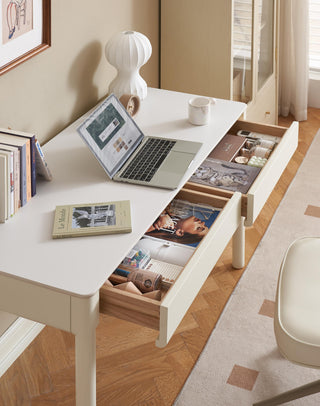 cleo white study table easy to clean