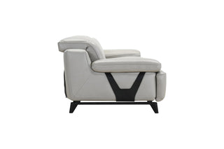 Gray recliner sofa on a white background