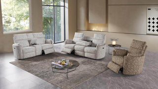 compact serena high back recliner sofa