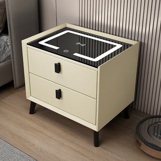 concetta night side table glass top