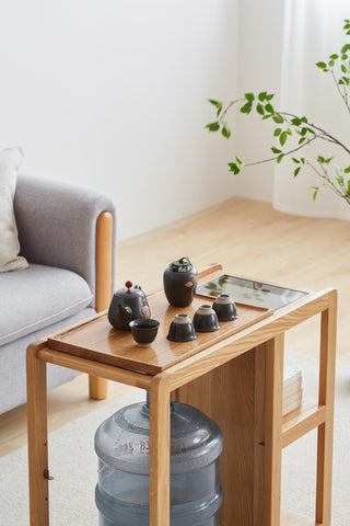 contemporary arte side table with tray
