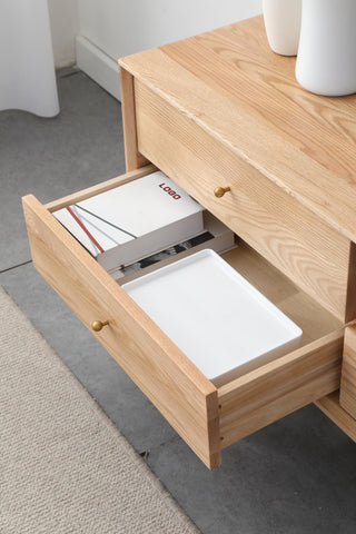 contemporary giovanni wooden tv console oak finish