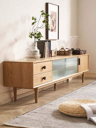 contemporary lucer walnut media center