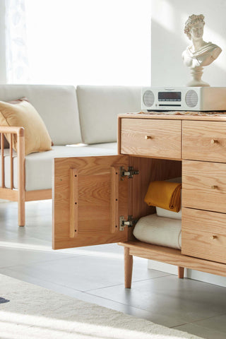 contemporary lugo low chest of drawers