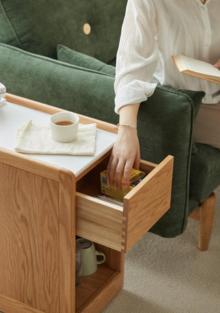 contemporary rivo side table oak usb