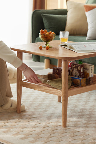 contemporary sola oak coffee table