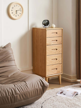 contemporary terre narrow chest of drawers