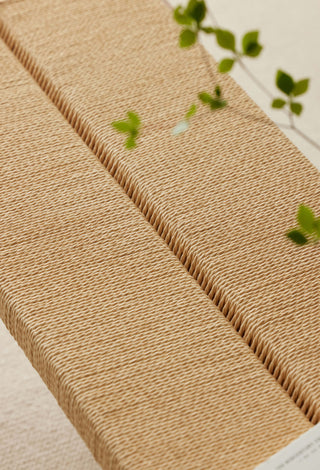 corded seat wooden bench pavia style