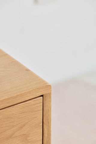 cozy orbet solid oak bedside