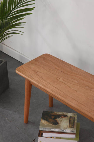 cozy renato cherry wood bench