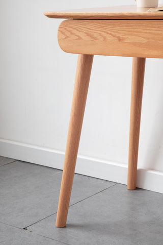 cozy study space roberto small desk oak wood