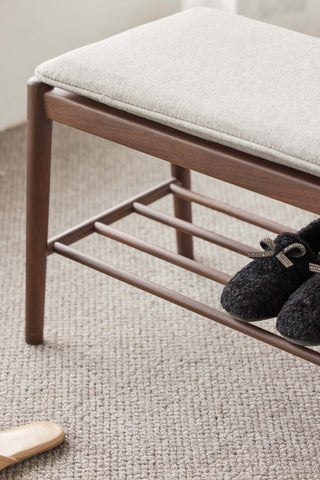 cushioned wooden bench gianna