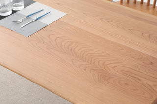 dante oak wood dining table smooth edges