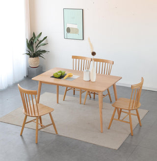 dante oak wood dining table with character