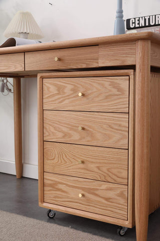 dario study table with detachable cabinet on wheels